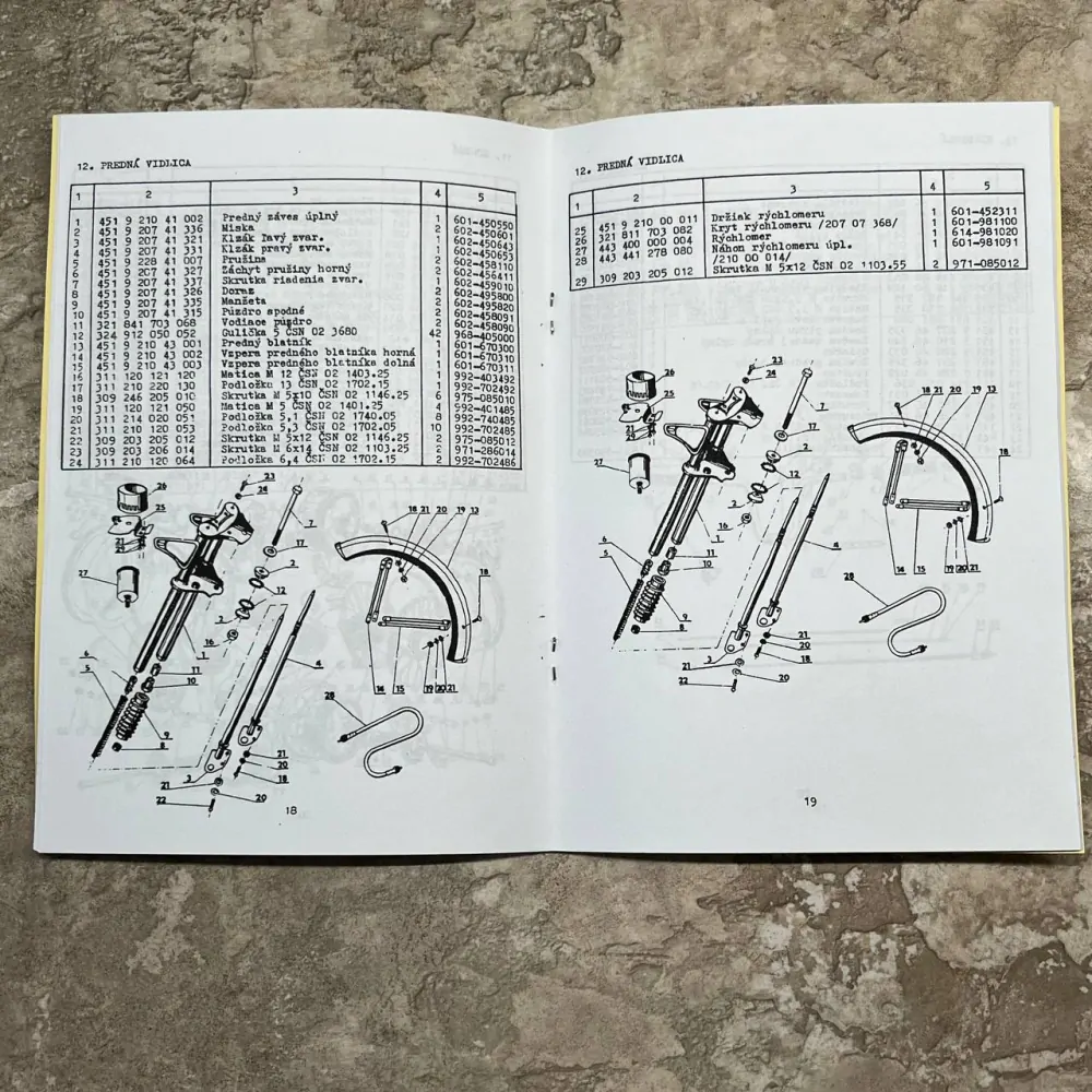 Katalog náhradních dílů Jawa Babetta 210