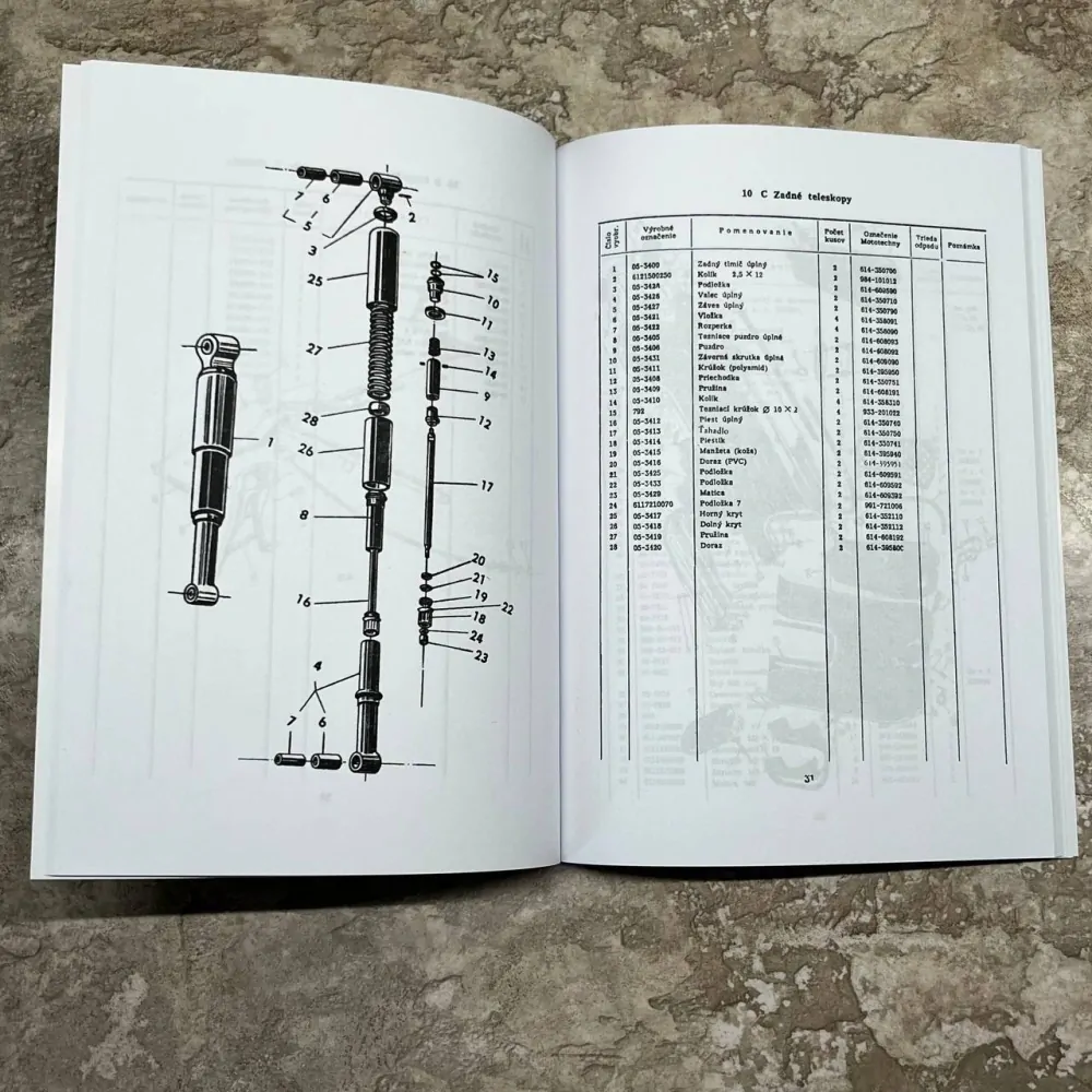 Katalog náhradních dílů Jawa Pionýr 50/05