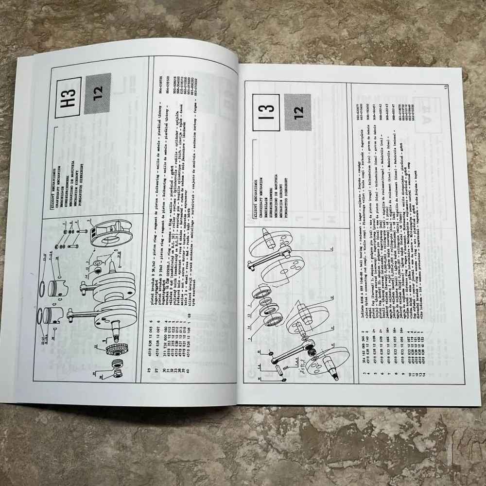 Katalog náhradních dílů Jawa 350/638 a 639