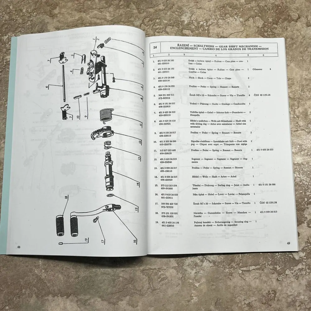 Katalog náhradních dílů Jawa 350/634