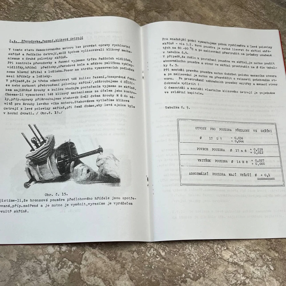 Montážní, dílenská příručka Jawa 350/634