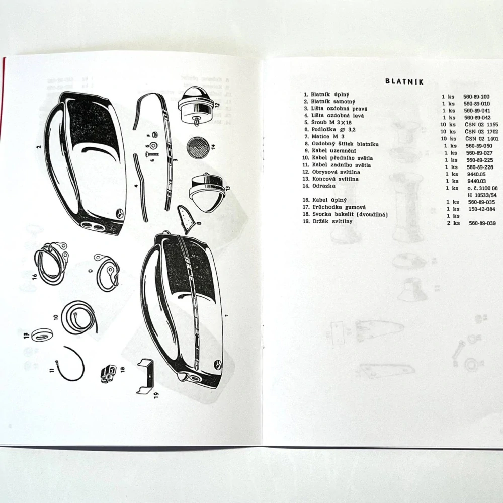 Katalog náhradních dílů Velorex 560/1