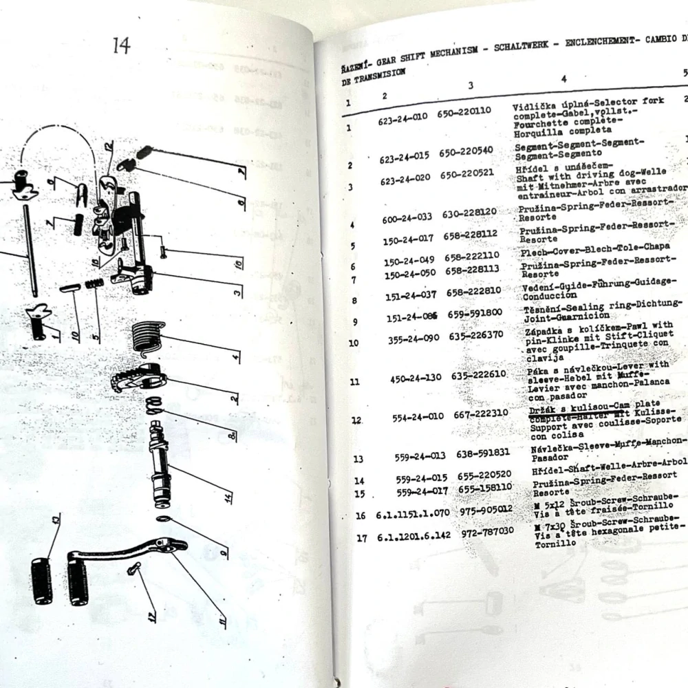 Katalog náhradních dílů Jawa 250 - 350 Bizon