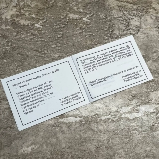 Kartička Jawa Babetta 207