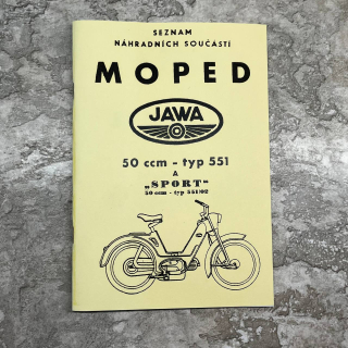 Katalog náhradních dílů Jawa 50/551 Jawetta