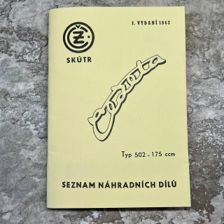 Katalog náhradních dílů ČZ 175/502 skůtr