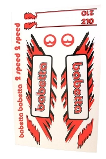 Nálepky Jawa Babetta 210 - červená 1