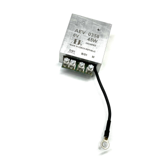 Regulátor (relé) dynama 6V/45W AEV s ukostřením - 