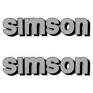 Nálepky Simson - Šedá