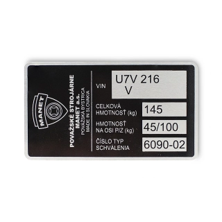 Štítek rámu Manet Korado k nalepení