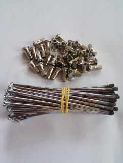 Sada paprsků (výplet) kol Jawa ČZ 250/353 a 350/354 kývačka , chrom