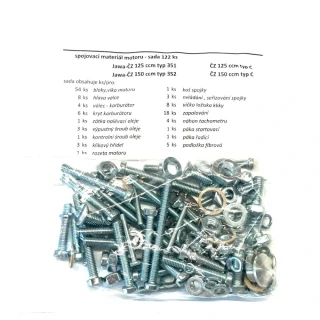 Šrouby motor ČZ 125-150C, Jawa 125/351, 150/352 - ČR