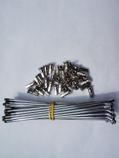 Sada paprsků (výplet) kol Jawa 250/590 a 350/361 panelka sport , chrom