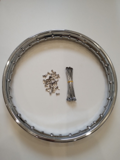 Jawa 350/634-640 a ČZ kompletní český výplet kola chrom a ráfek