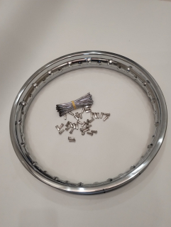 Jawa ČZ 250/353 a 350/354 český výplet kola chrom a ráfek 16"x 1,85"