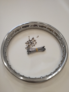 Jawa 250/559 a 350/360 kompletní český výplet kola chrom a ráfek