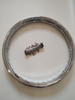 Jawa 250/590 a 350/361 sport kompletní český výplet kola nerez a ráfek