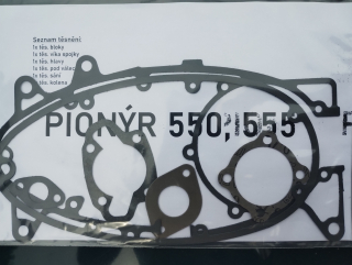 Sada těsnění motoru Jawa 50/550 pařez a Jawa 50/555 Pionýr
