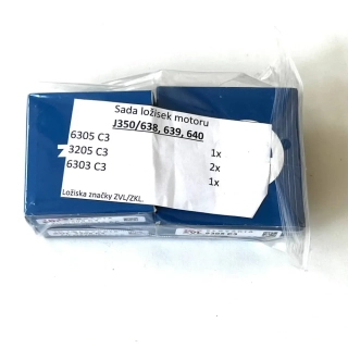 Ložiska motoru Jawa 350/638, 350/639, 350/640 - ZVL - sada
