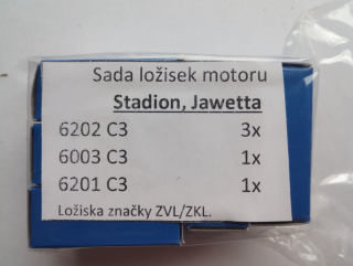 Ložiska motoru Stadion S11, S22, S23 Jawetta 50/551 - ZVL - sada