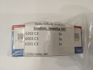 Ložiska motoru Stadion S11, S22, S23, Jawetta 551 - SKF - sada