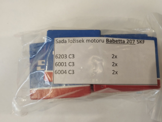 Ložiska motoru Jawa Babetta 207 - SKF - sada